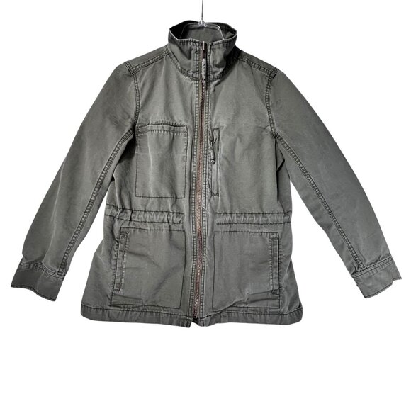 Madewell Olive Green Jacket Full Zip Pockets Womens Med Lightweight Army Style - Picture 2 of 12